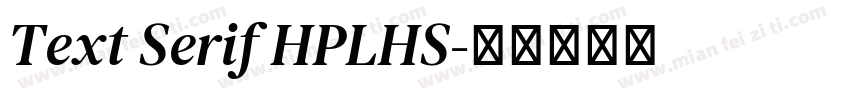 Text Serif HPLHS字体转换